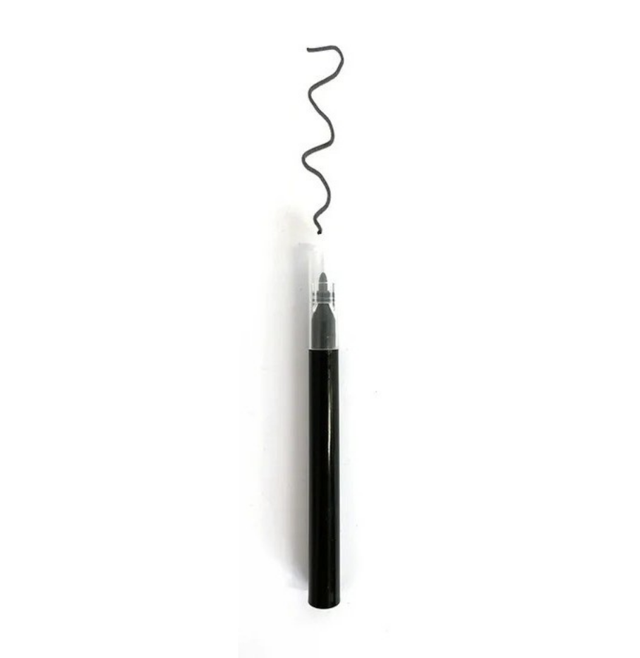 Black mini marker with edible ink on a white background